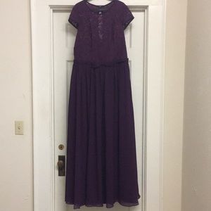 Purple plus size gown